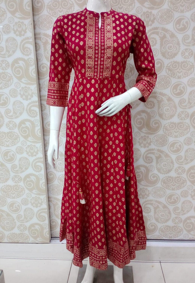 Red Printed Salwar