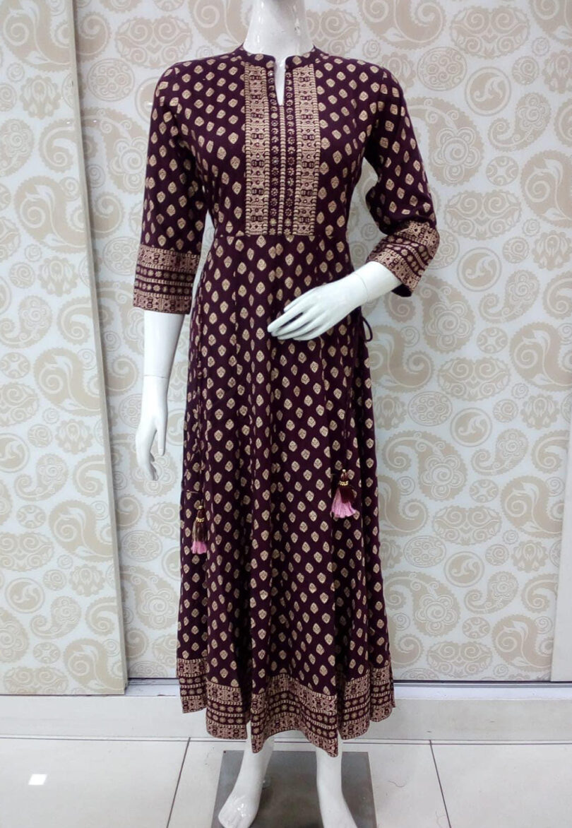 Maroon Printed Salwar