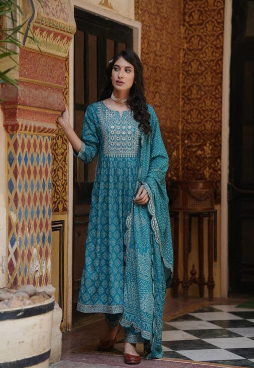 Light Blue Printed Salwar